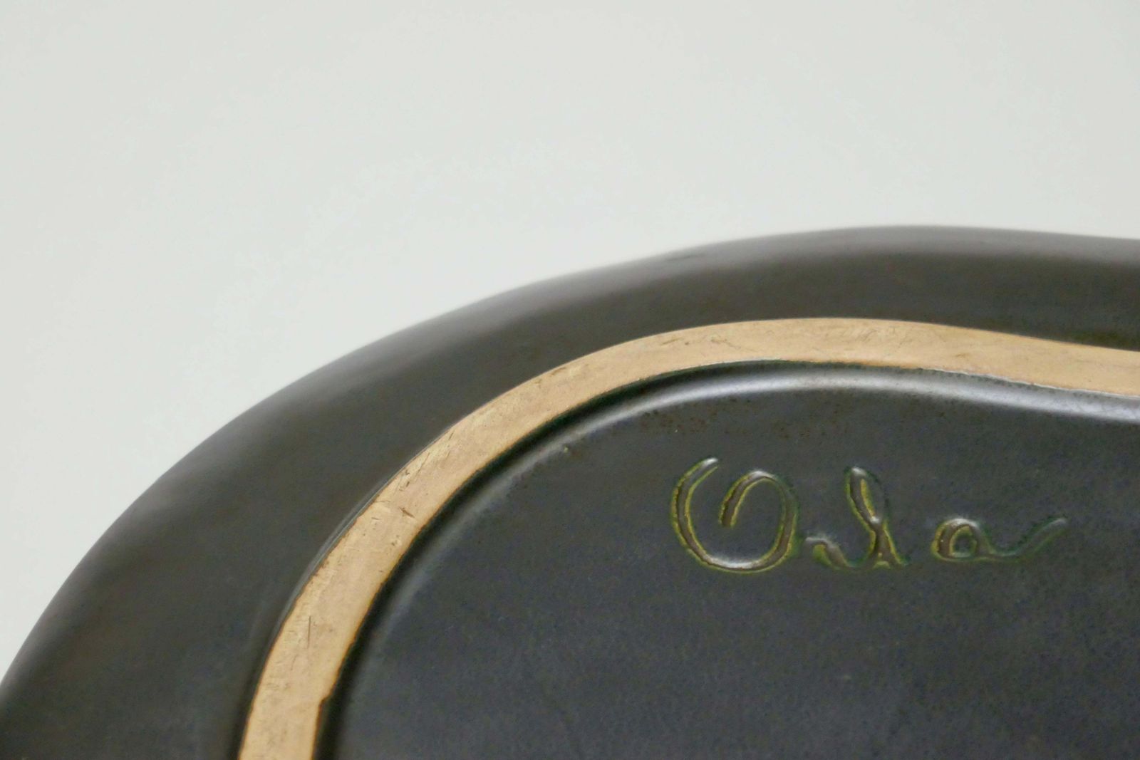 Free Form Surrealist Black Ceramic Dishes/Plaques By Peter Orlando, France,1960s photo vinterior