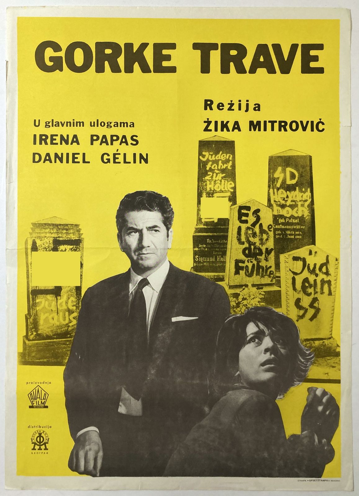 Original Movie Poster Witness From Hell Gorke Trave Zika Mitrovic 1966