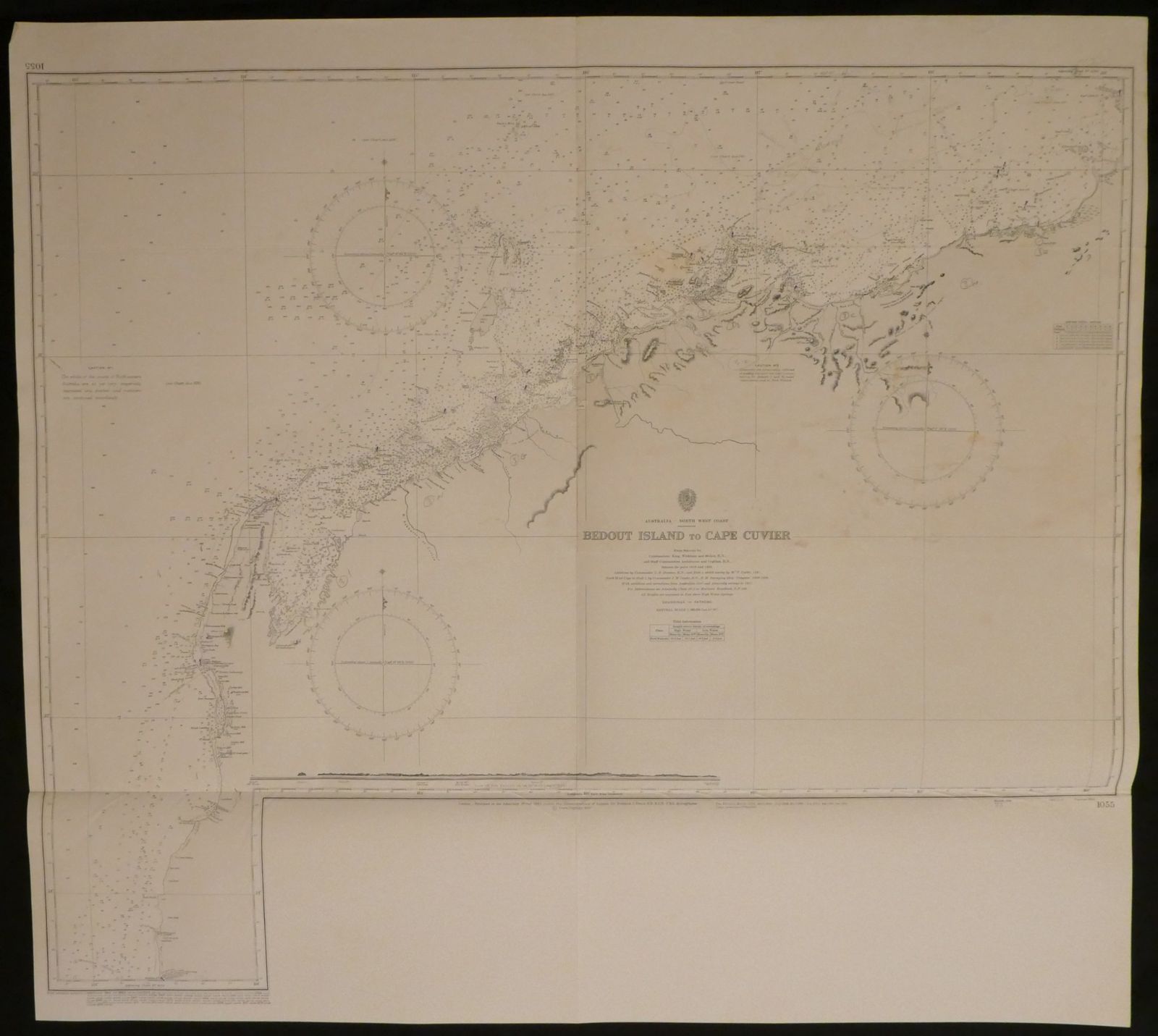 Nautical Chart Bedout Island To Cape Cuvier Australia Admiralty 1979