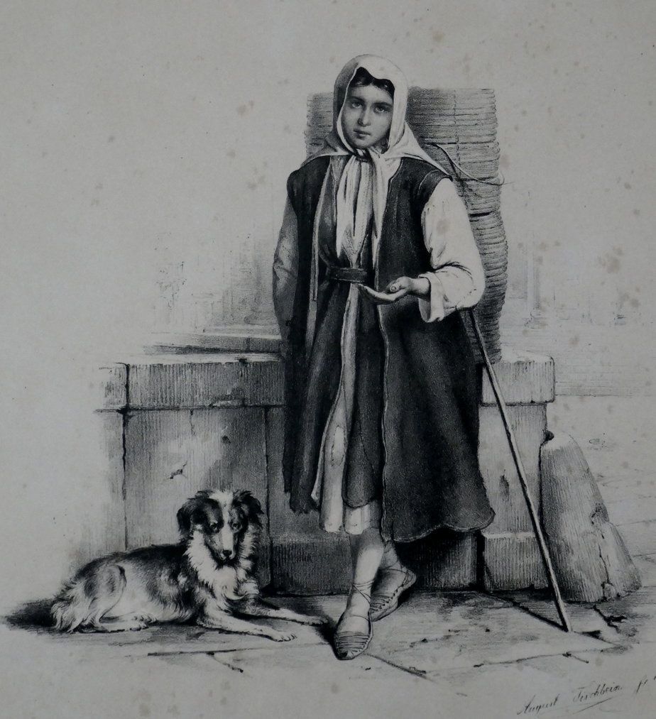 Ciccia Tischbein Lithography Portrait Castelnovo Pinguente 1842