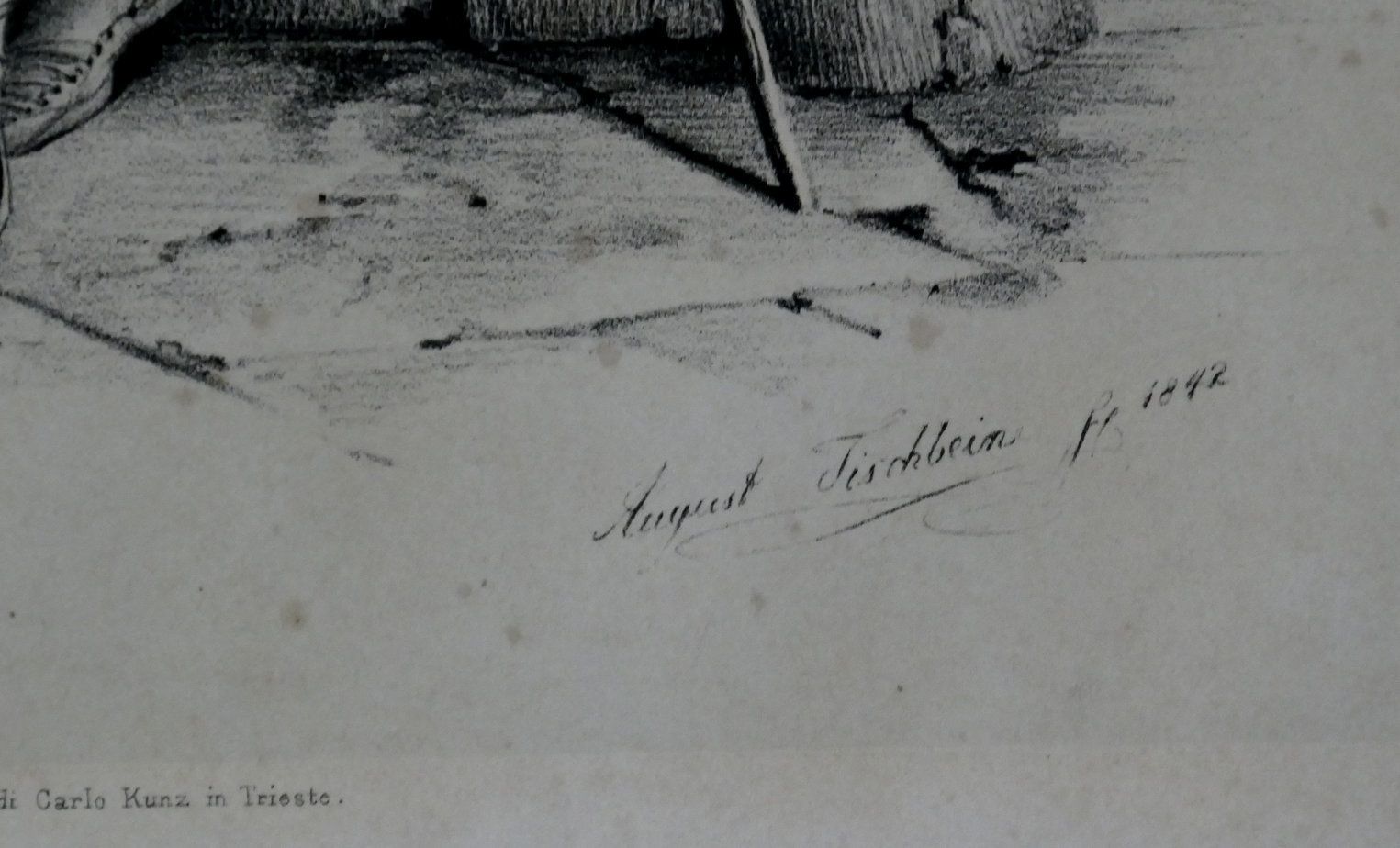 Ciccia Tischbein Lithography Portrait Castelnovo Pinguente 1842 photo Art