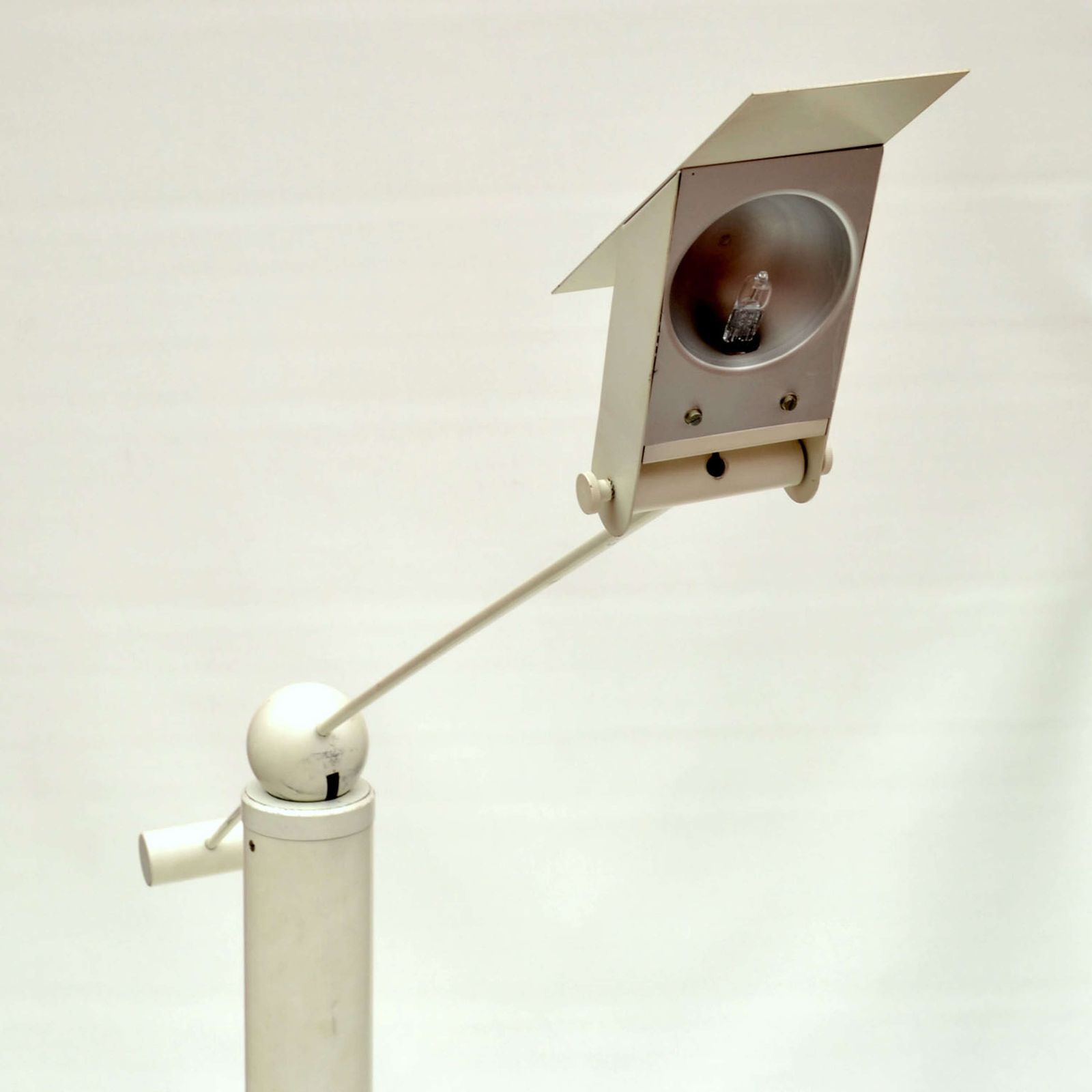photo for sale Counterbalance White Floor Lamp Attributed To Swiss Baltensweiler