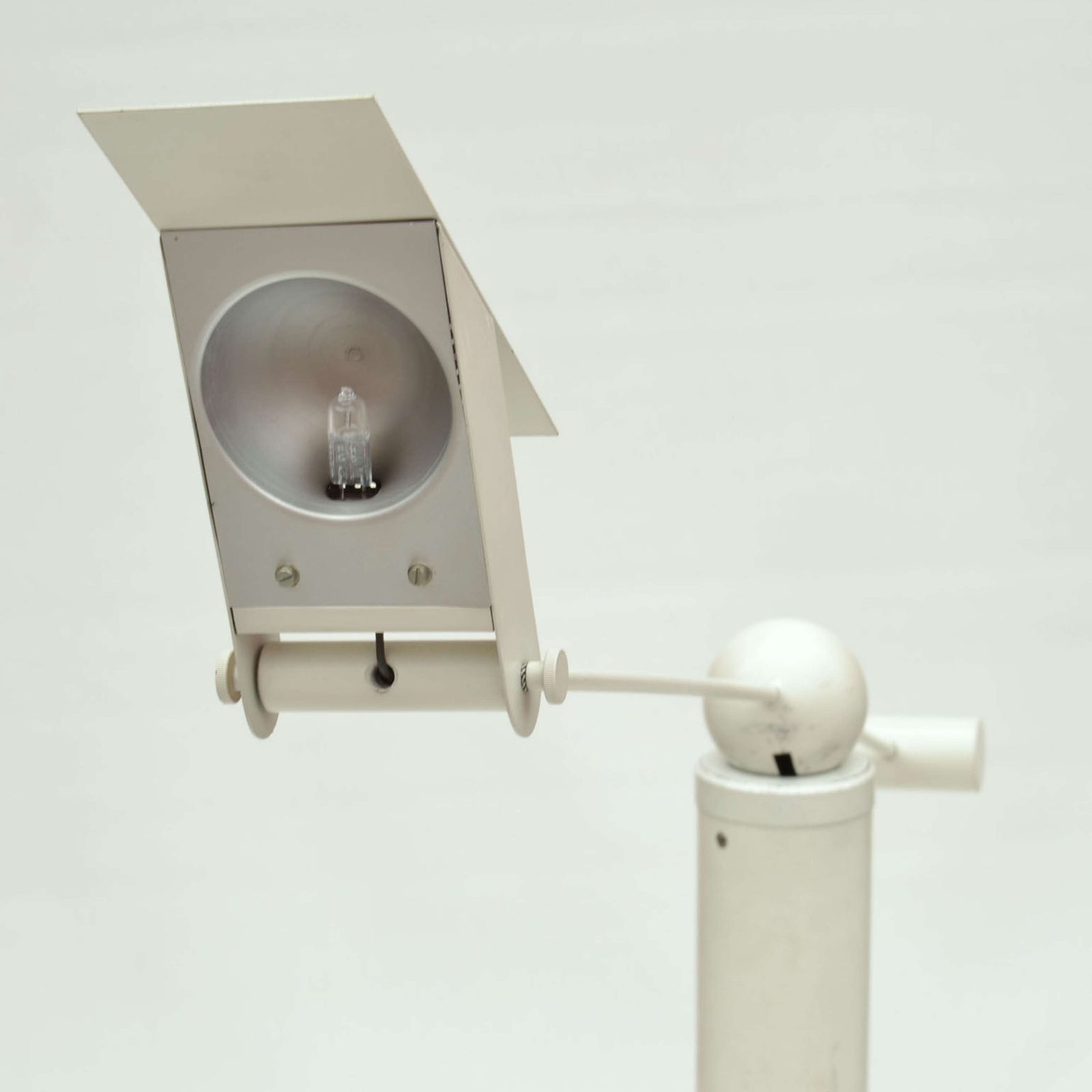 Lighting Counterbalance White Floor Lamp Attributed To Swiss Baltensweiler photo