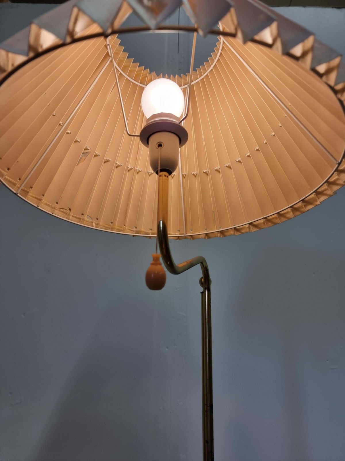 Bergboms, Adjustable Floor Lamp G 132 In Brass, Scandinavian / Midcentury Modern photo vintage