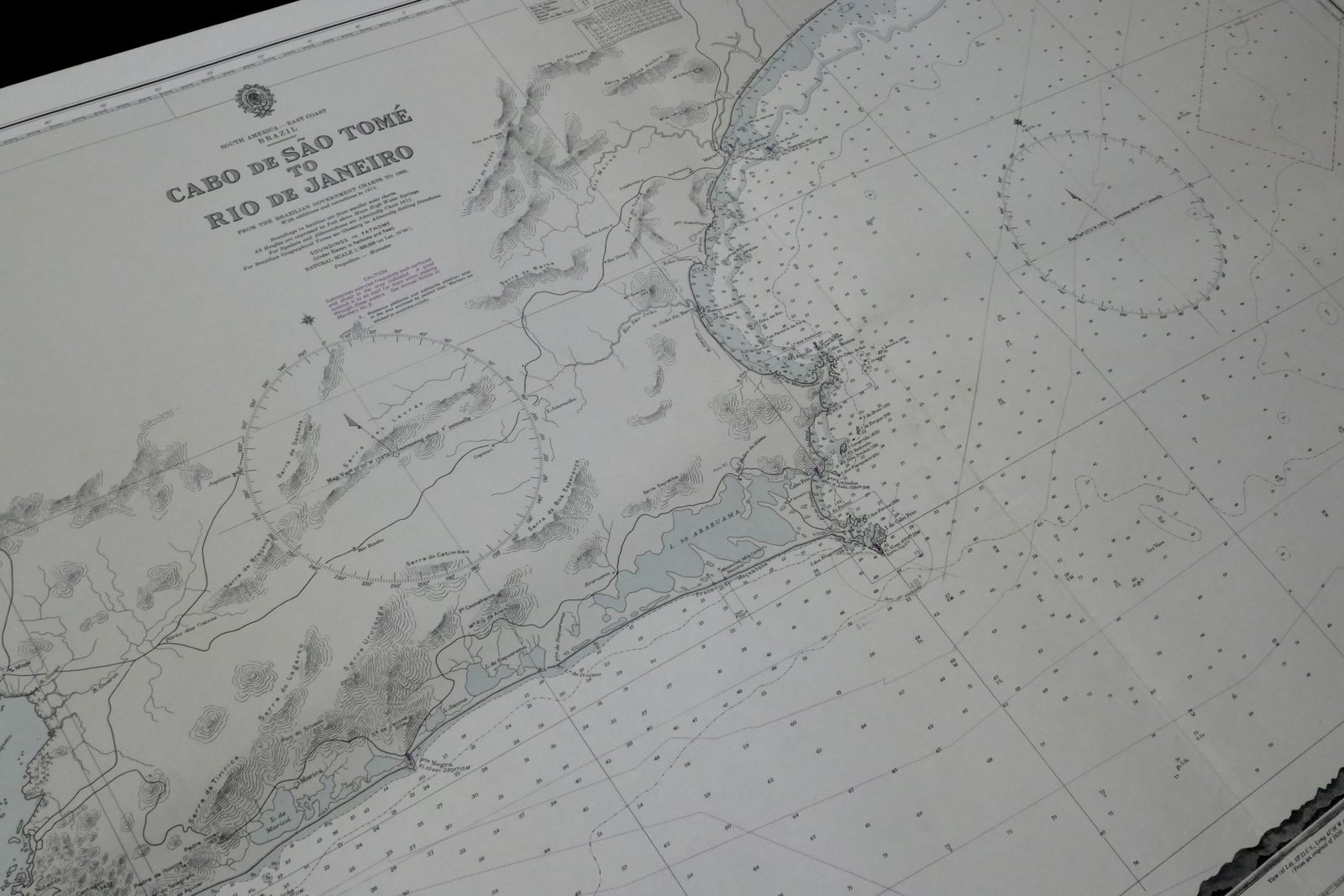Nautical Chart Brazil Sao Tome Rio De Janeiro Admiralty 1975 photo Art