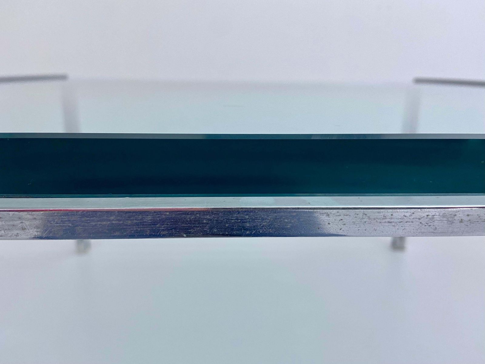 Ross Littel 'Luar' Coffee Table In Glass And Metal For Icf Padova Italy 1970's photo vinterior