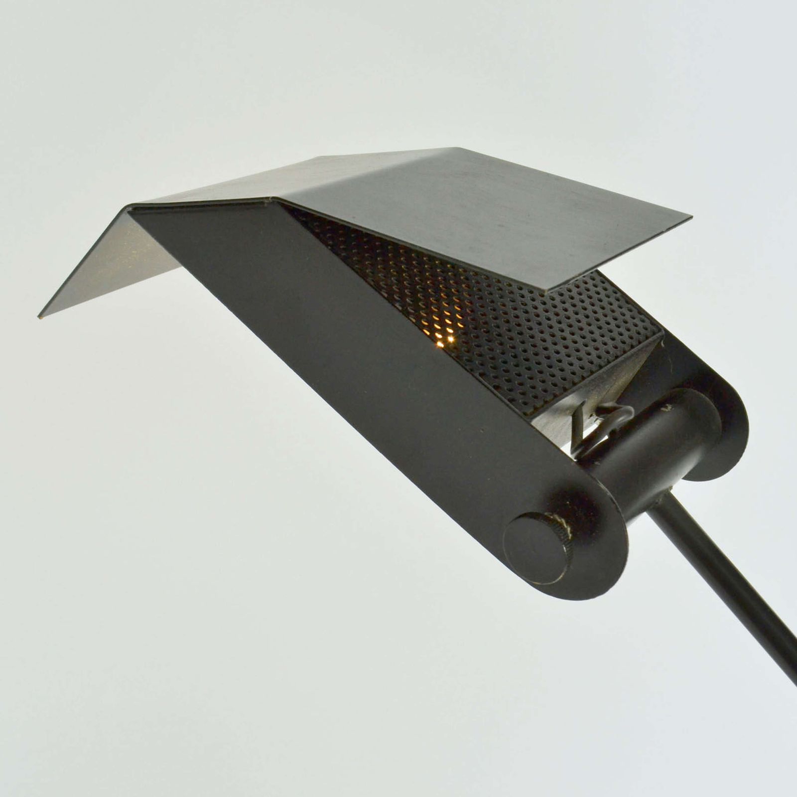Minimalist Counterbalance Black Floor Lamp Att. To Swiss Baltensweiler photo vinterior