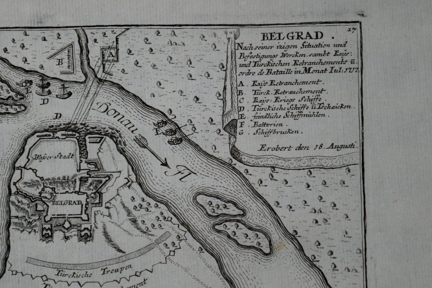 Plan Of Belgrade Belgrad Bodenehr Engraving 1720 photo furniture