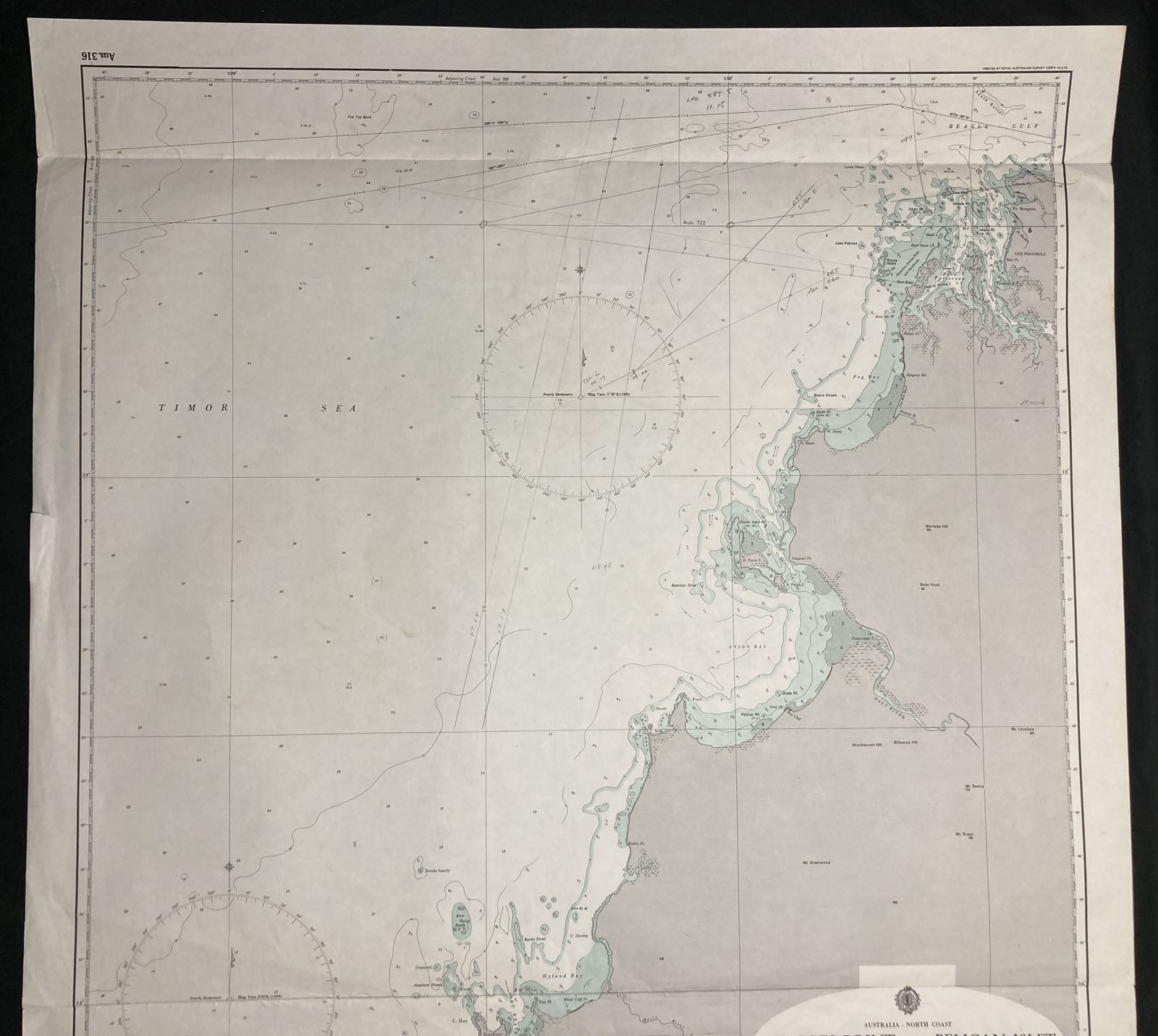 Nautical Chart Charles Point To Pelican Islet North Australia Aus 316 Ran 1979 photo for sale