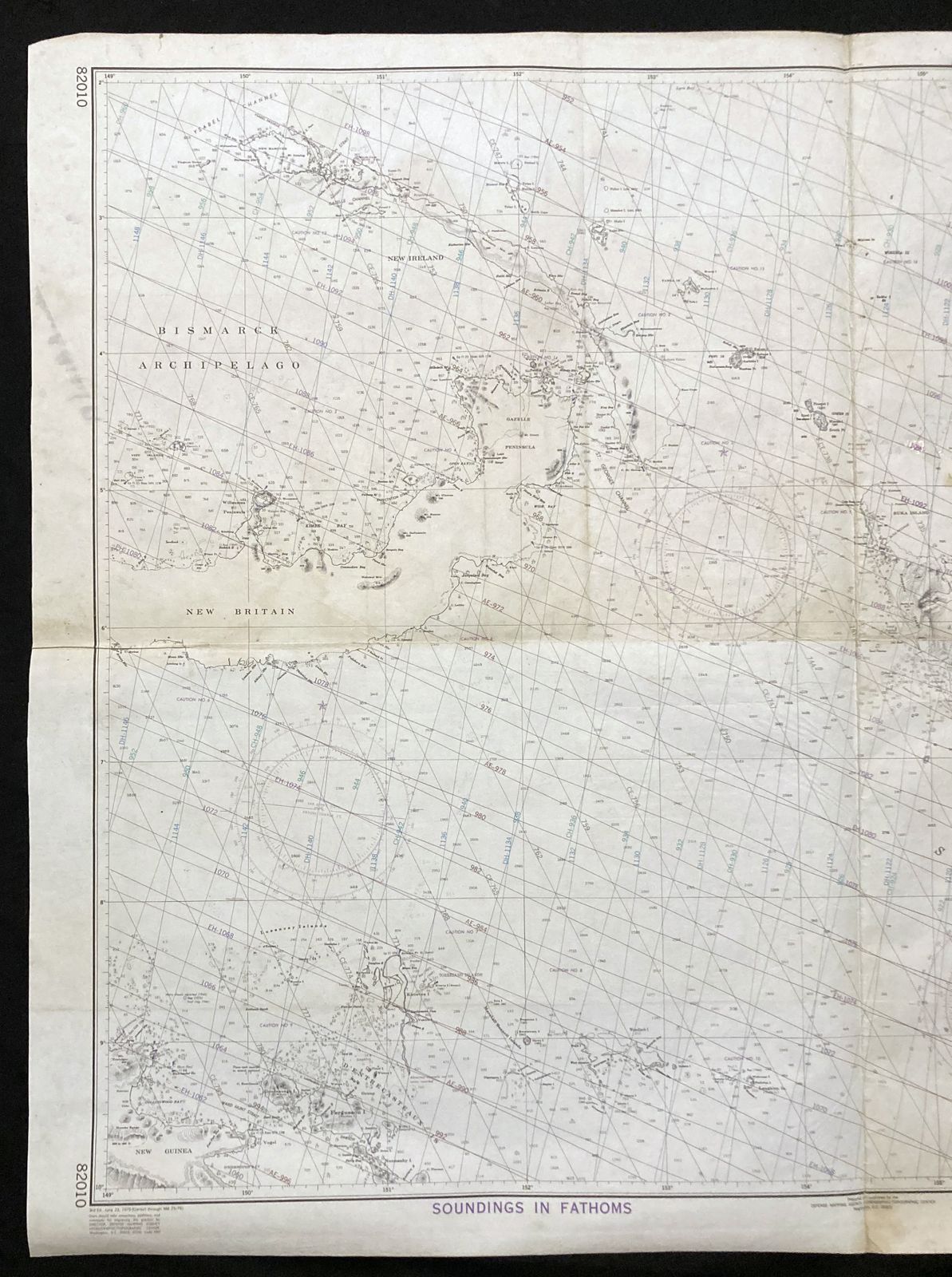 Nautical Chart Bismarck Archipelago Solomon Islands Admiralty 1979 photo furniture