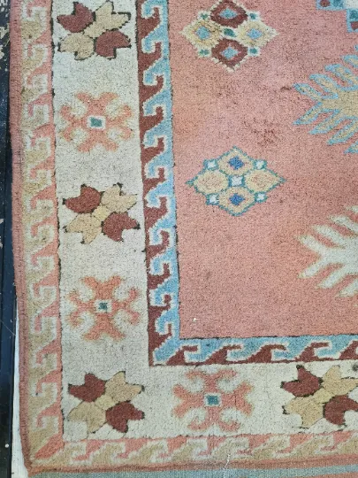 Turkish Rug With Pink Ground, Most Likely Anatolian. Dating From Approximately 1950 1960 photo furniture