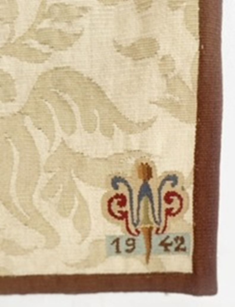 Mid Century Belgian Tapestry Offering Of The Heart photo Art