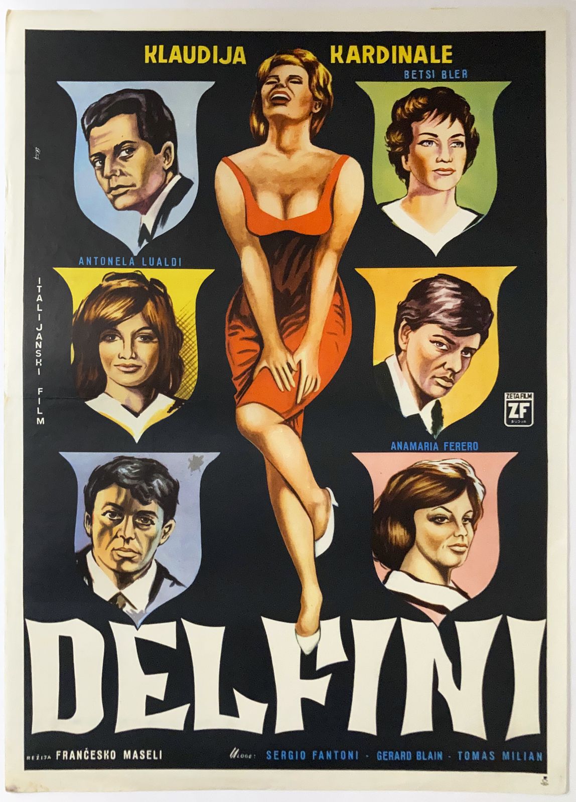 Original Movie Poster Silver Spoon Set Delfini Claudia Cardinale Maselli 1960