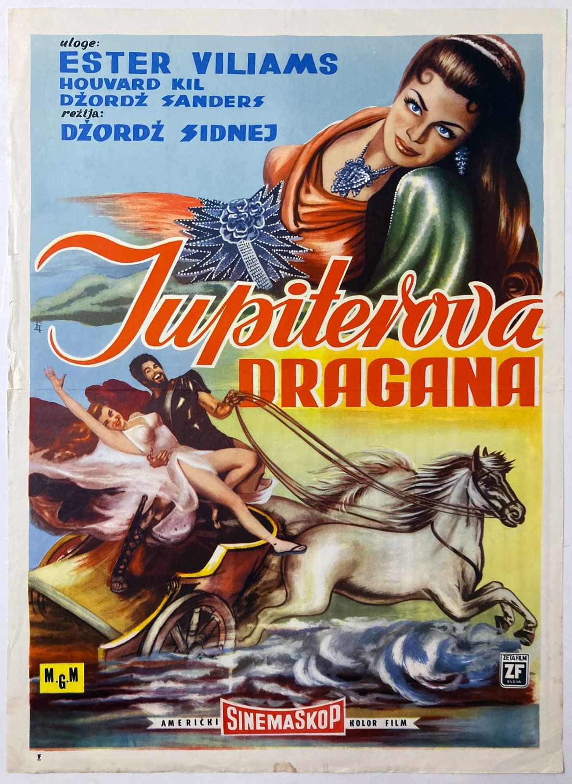 Original Movie Poster Jupiter’s Darling Esther Williams George Sydney 1955