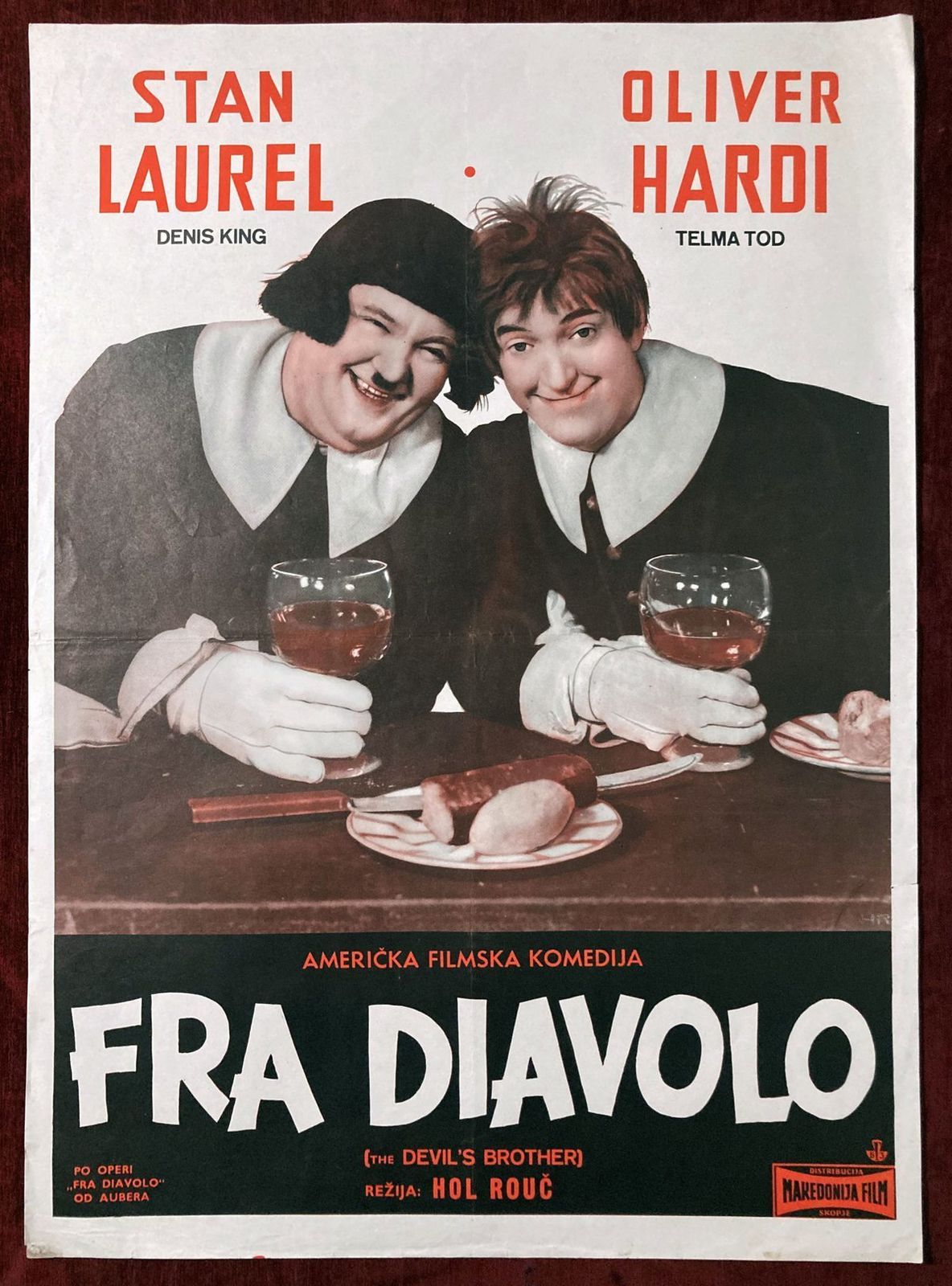1933 Original Movie Poster The Devil’s Brother Stan Laurel Oliver Hardy Hal Roach