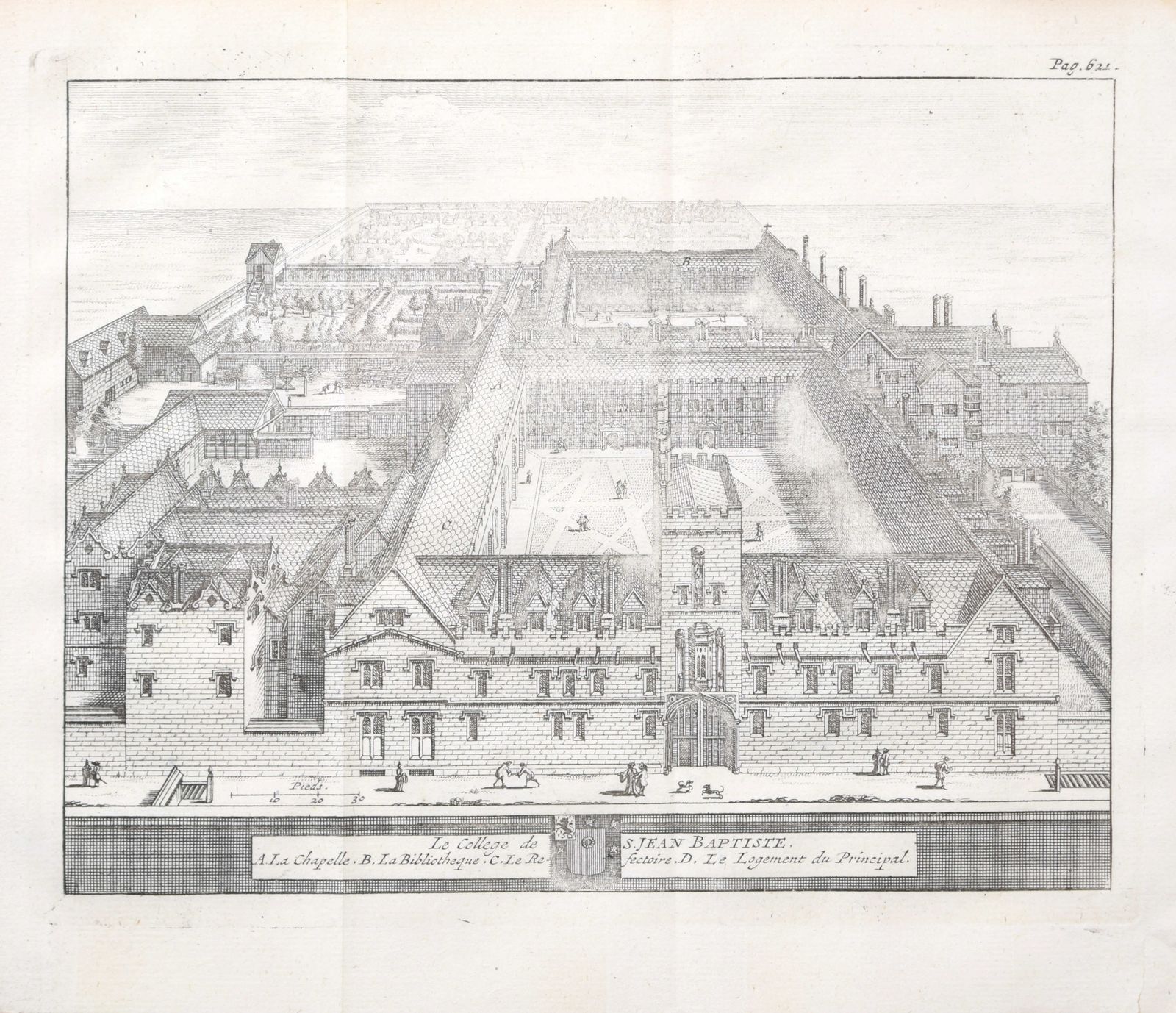 Pieter Van Der Aa (1659 1733), After David Loggan (1634–1692) St John’s College, Oxford (1727)