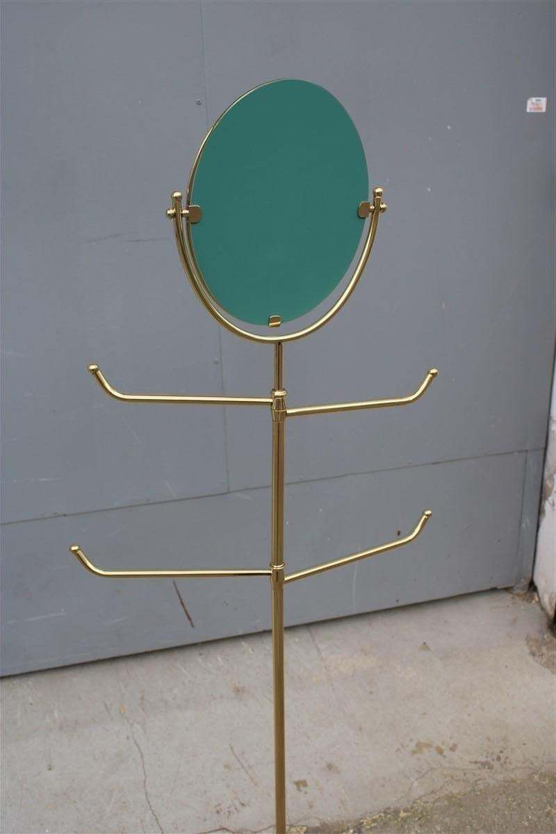 Bedroom Clothes Hanger With Mirror Italy Mid Century Modern Gold photo vintage