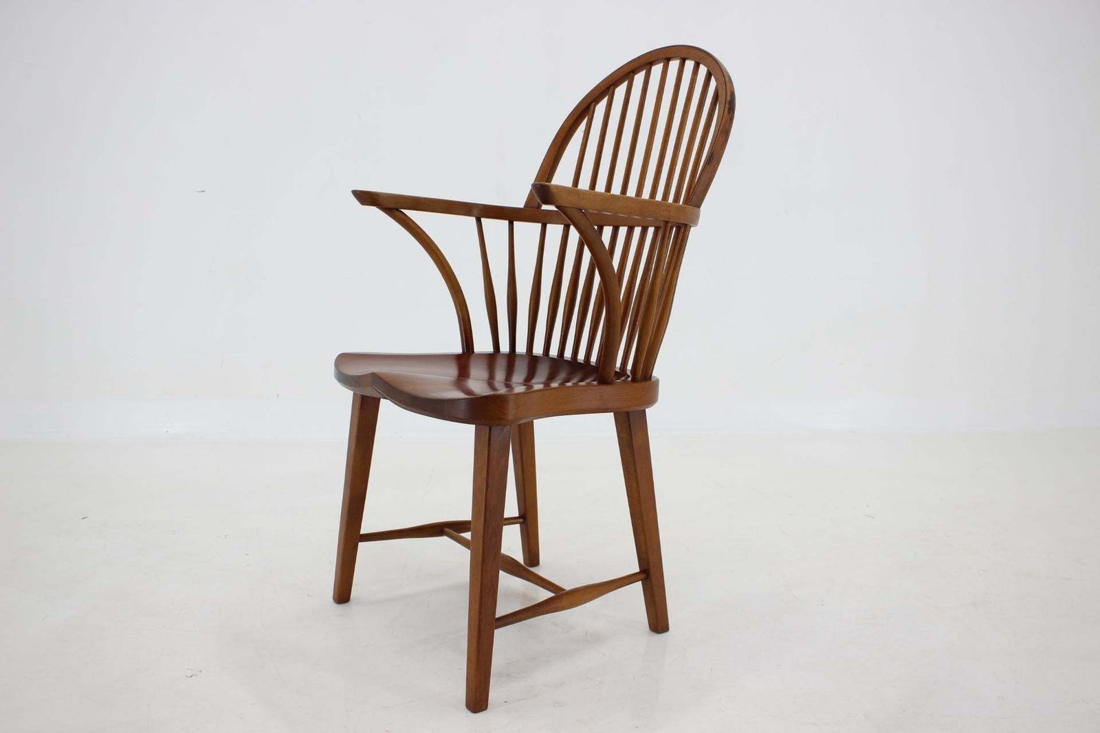 photo for sale 1940s Fritz Henningsen Windsor Oak Chair Model Ch 18 A Denmark