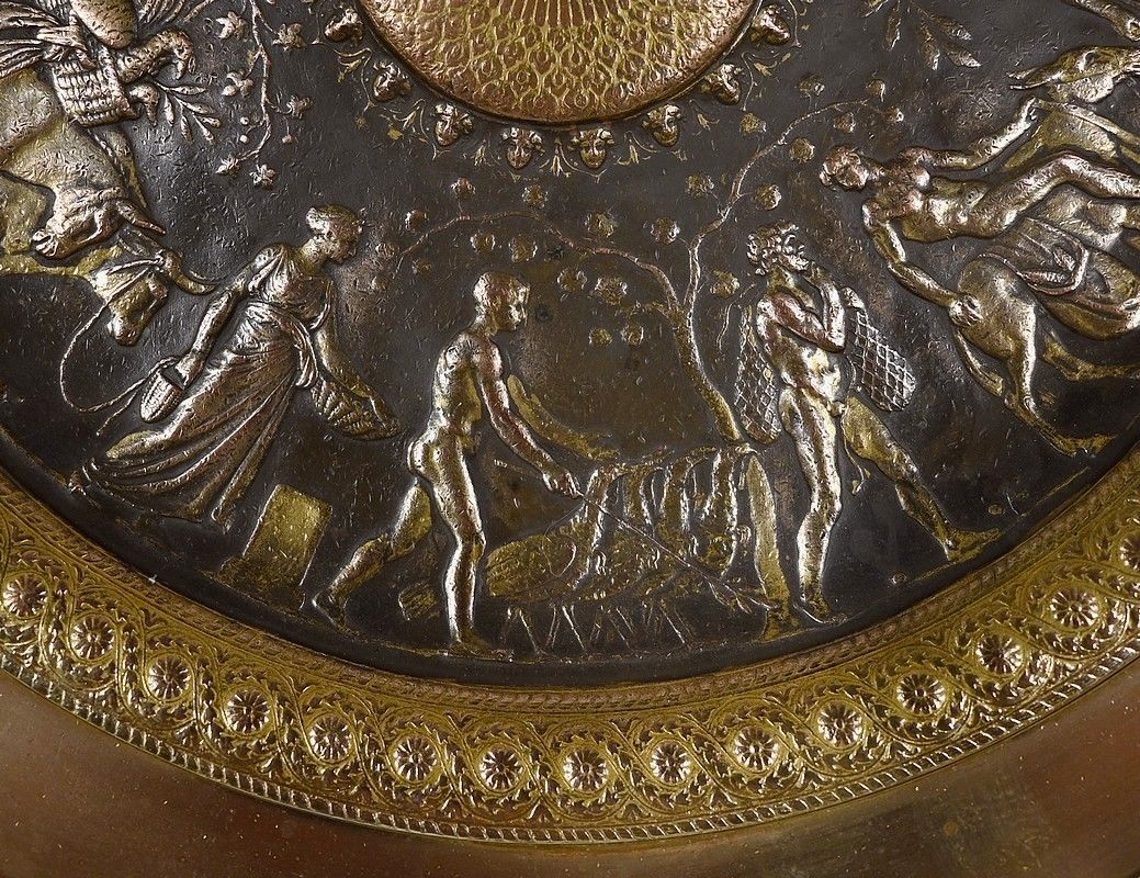 Tazza Cup In Gilt Bronze, Signed F. Levillain, F. Barbedienne, 19th Century photo 731.3