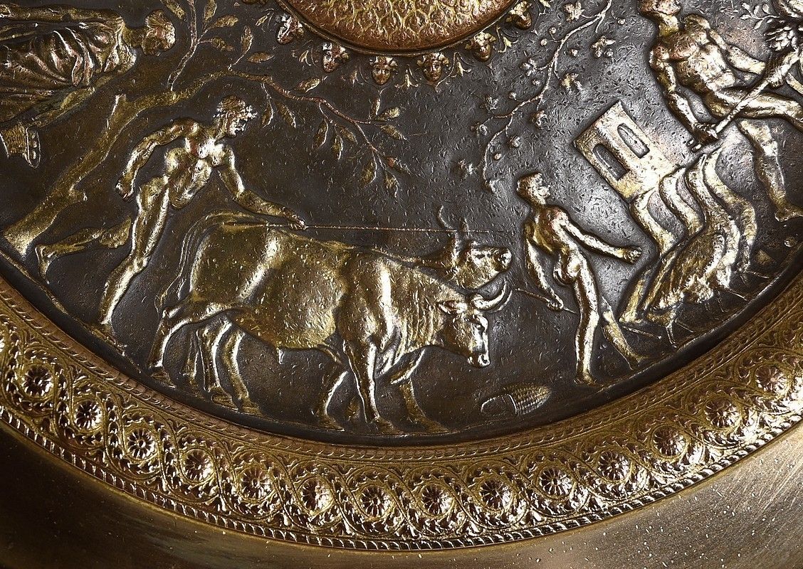 Tazza Cup In Gilt Bronze, Signed F. Levillain, F. Barbedienne, 19th Century photo vinterior