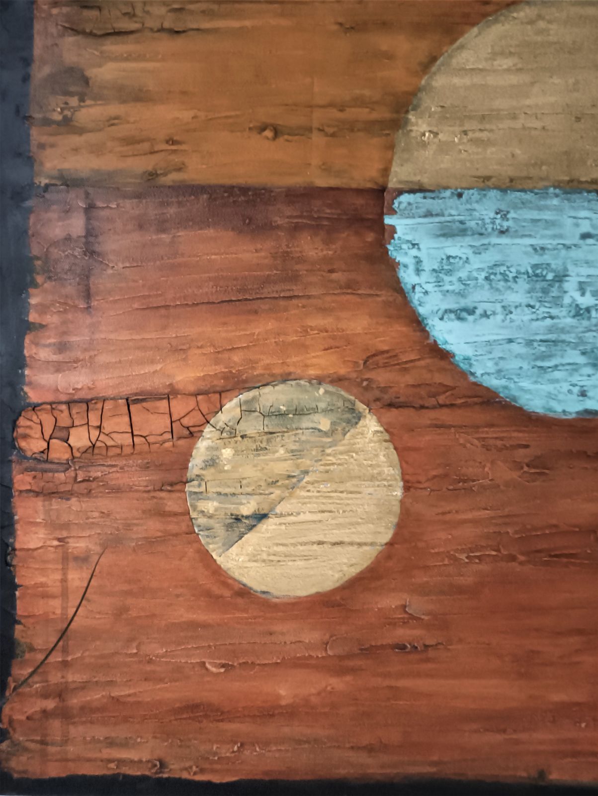 Sunspots. Mixed Media Abstract Painting photo vinterior