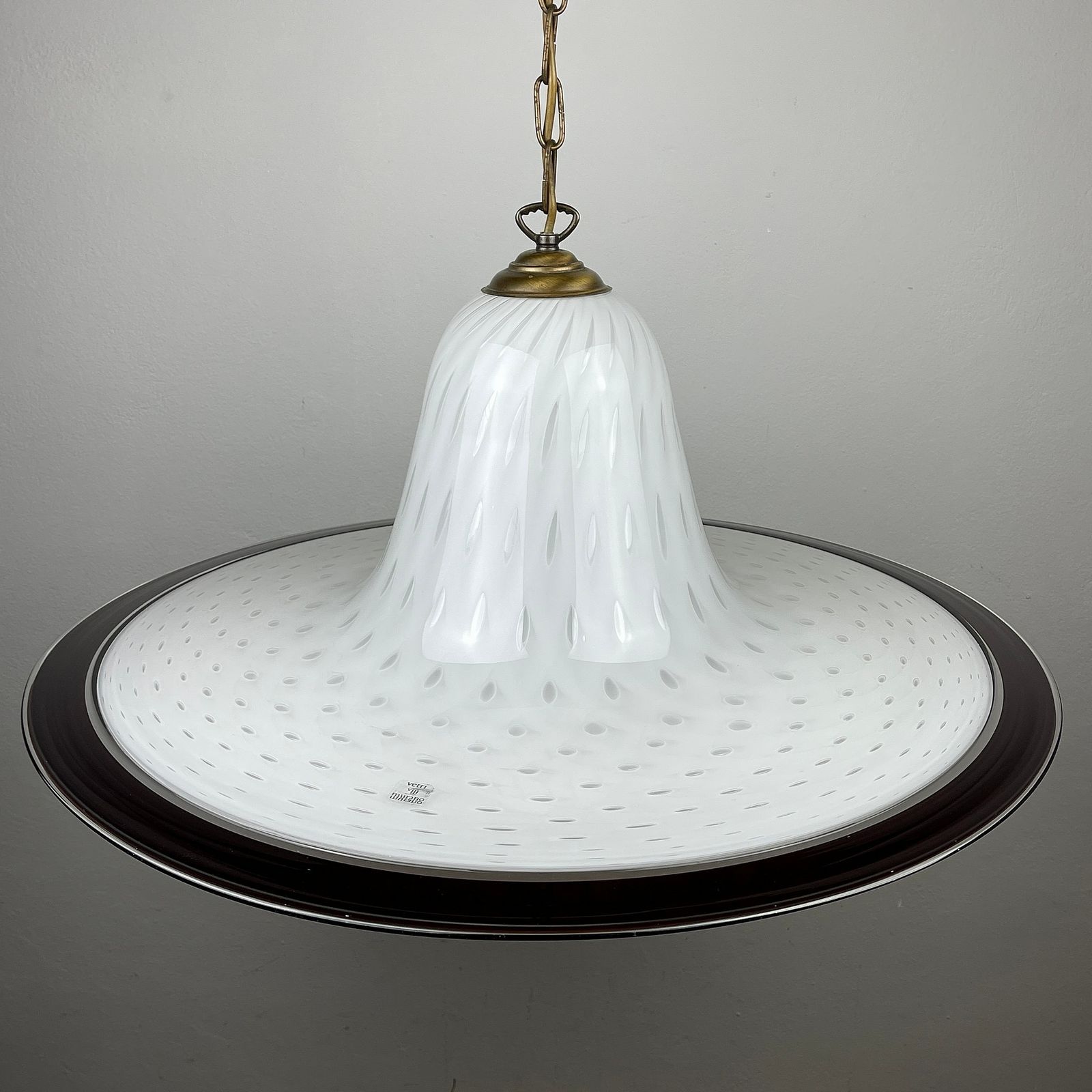 Vintage Murano Glass Pendant Lamp Vetri Murano 025 Italy 1970s