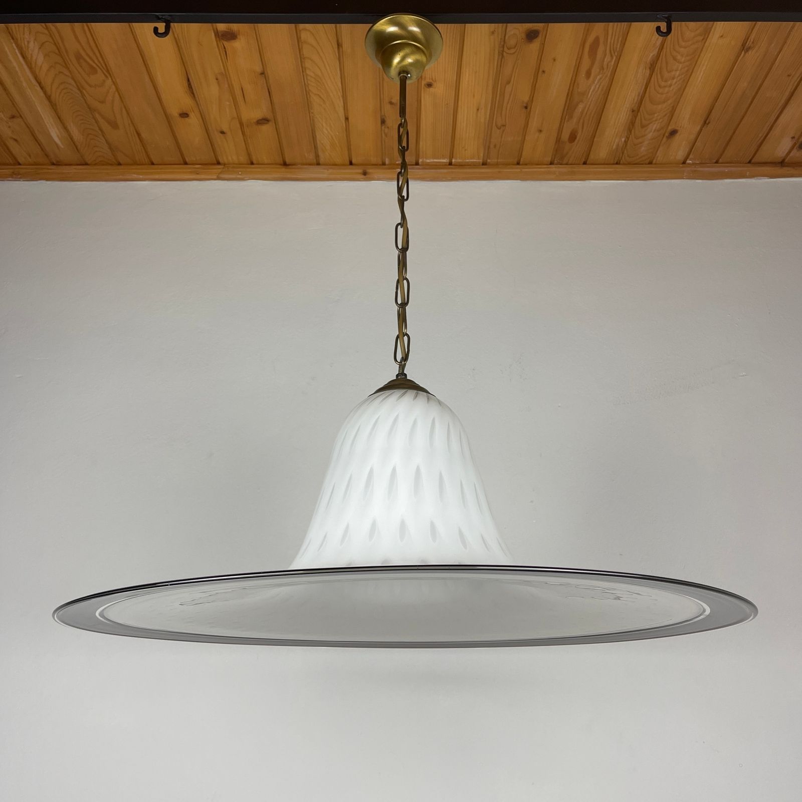 Vintage Murano Glass Pendant Lamp Vetri Murano 025 Italy 1970s photo vintage