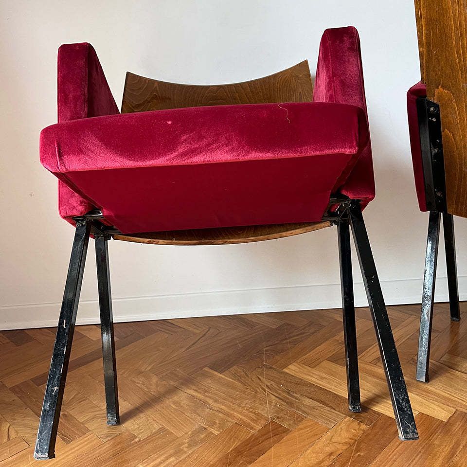 Pair Of 50s Theater Armchairs  Design photo furniture
