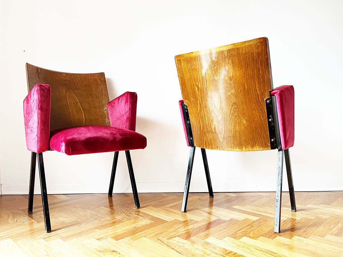 Pair Of 50s Theater Armchairs  Design photo Furniture