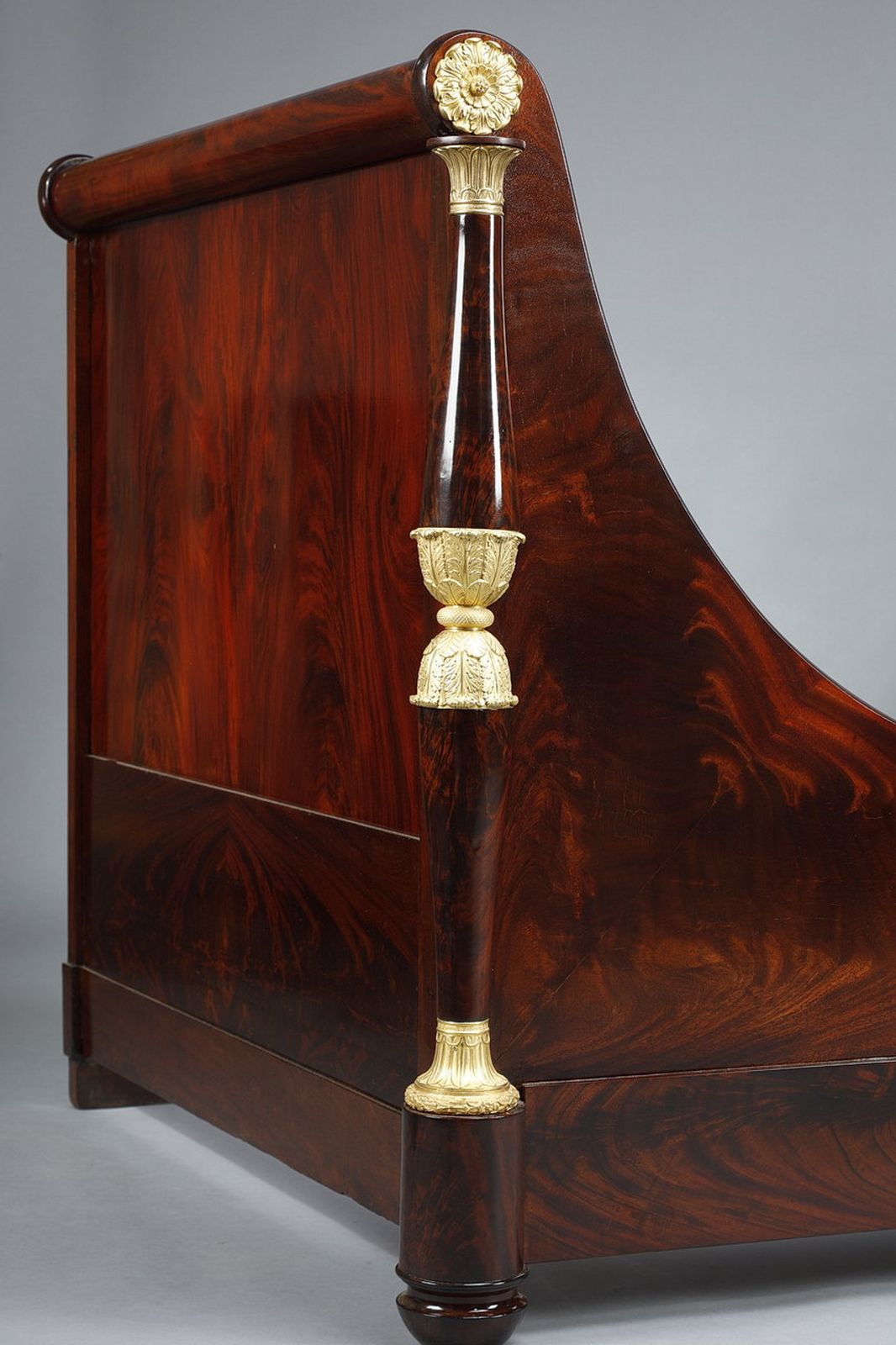 photo furniture Large Solid Mahogany Boat Bed From The Empire Period