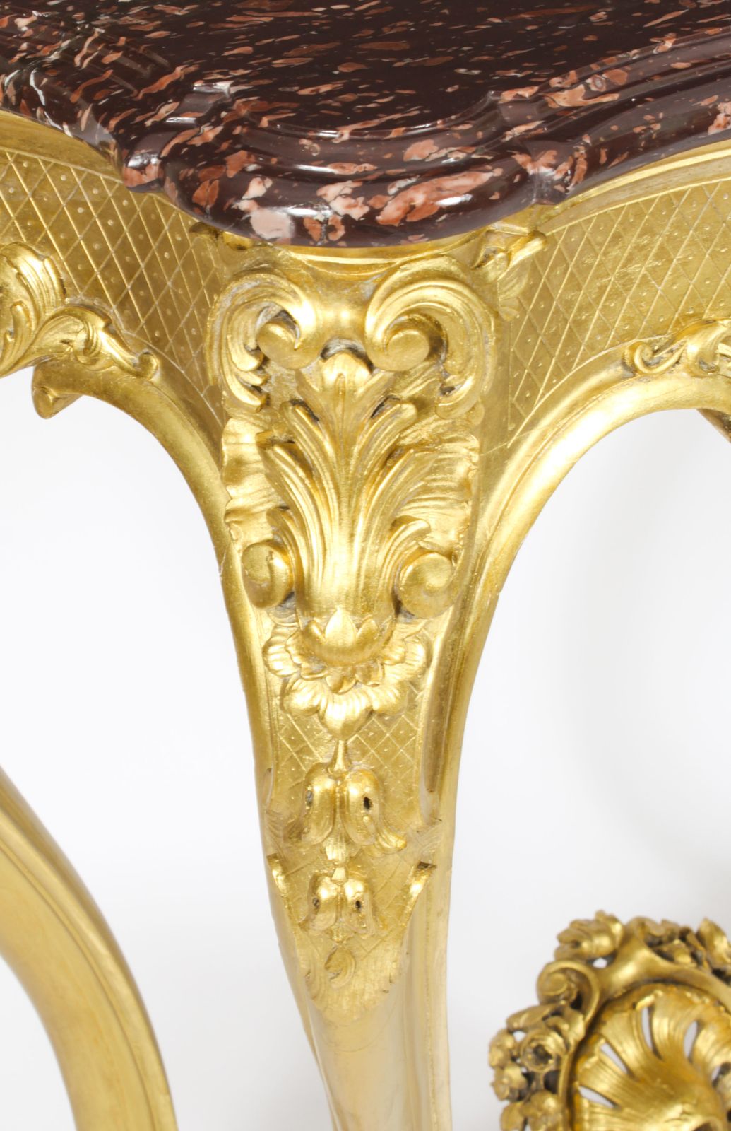 Antique Louis Revival Carved Giltwood Console Pier C.1830 19th C photo vintage