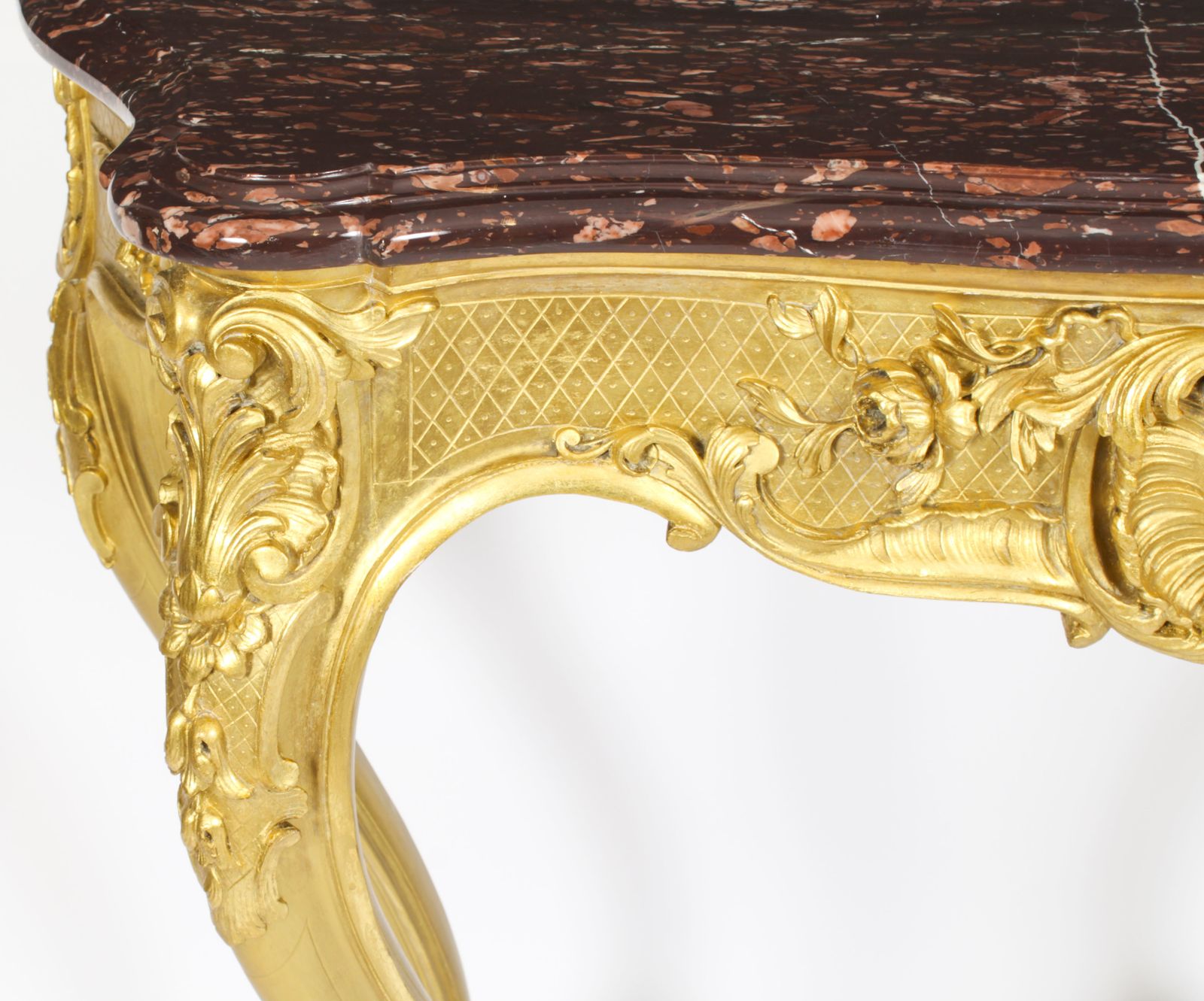 photo furniture Antique Louis Revival Carved Giltwood Console Pier C.1830 19th C