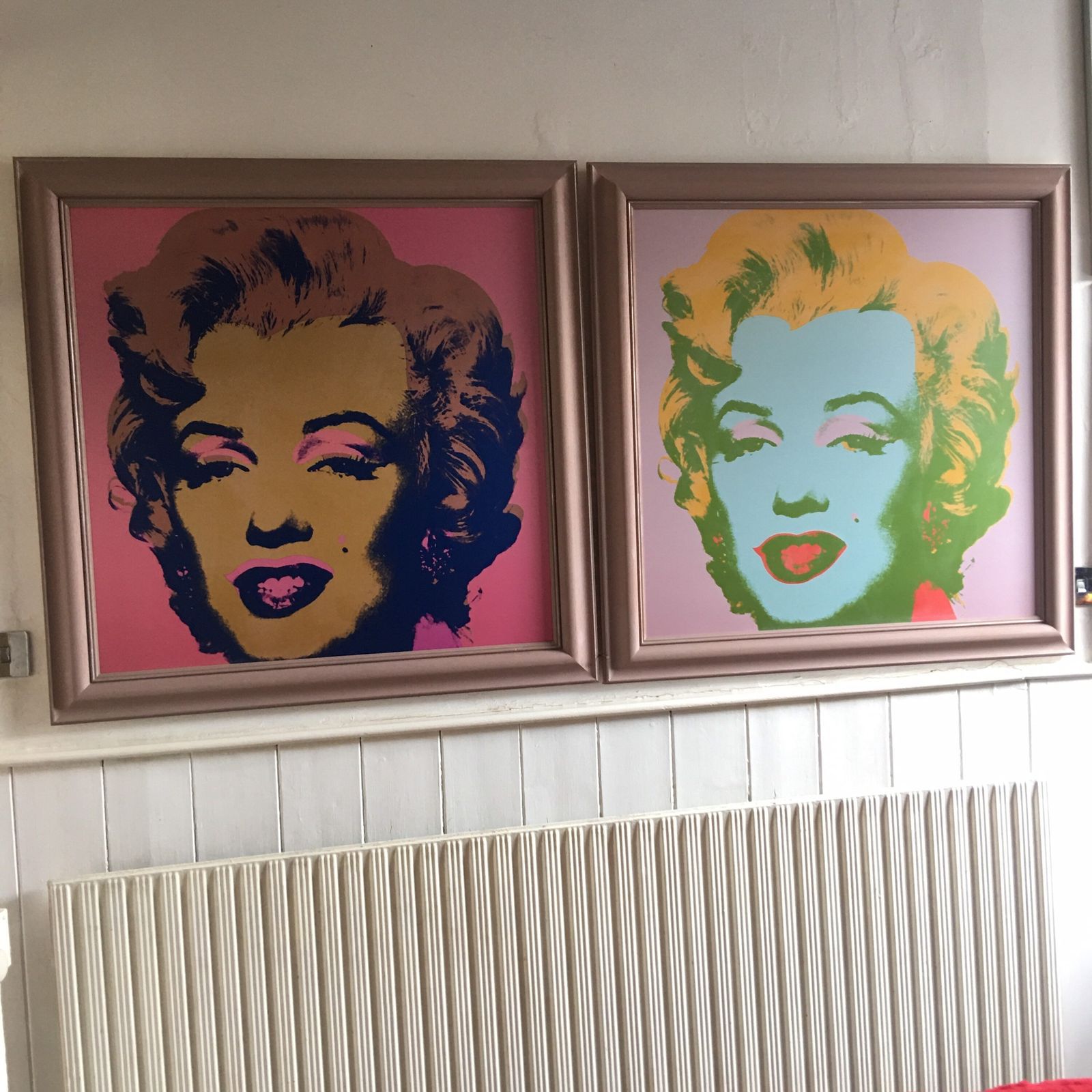 Large Framed Pop Art Print On Board Of Marilyn Monroe In The Style Of Andy Warhol photo for sale