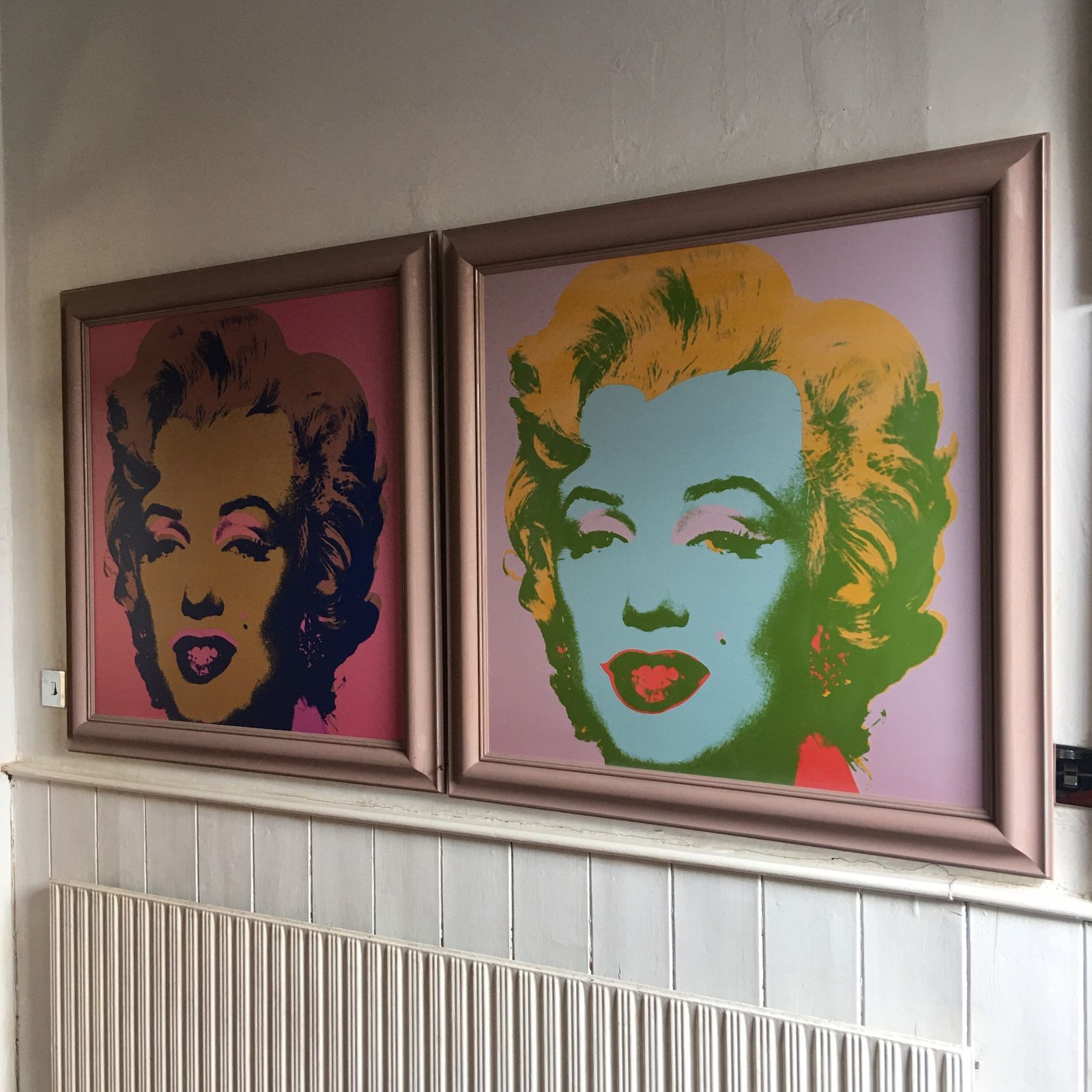 Large Framed Pop Art Print On Board Of Marilyn Monroe In The Style Of Andy Warhol photo 550.0