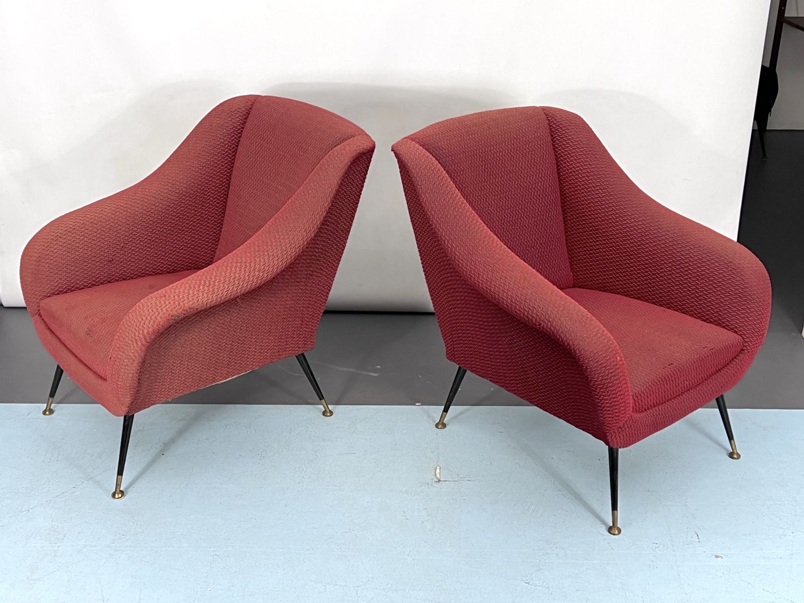 Furniture Mid Century Pair Of Lounge Chairs By Gigi Radice For Minotti. Italy 1950s photo