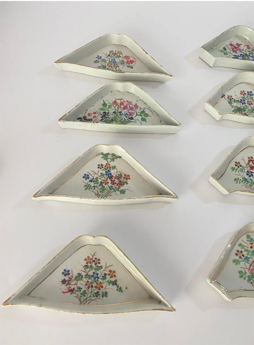 Set Of Small Porcelain Serving Bowls, In Wooden Box, China, 19th Century photo buy