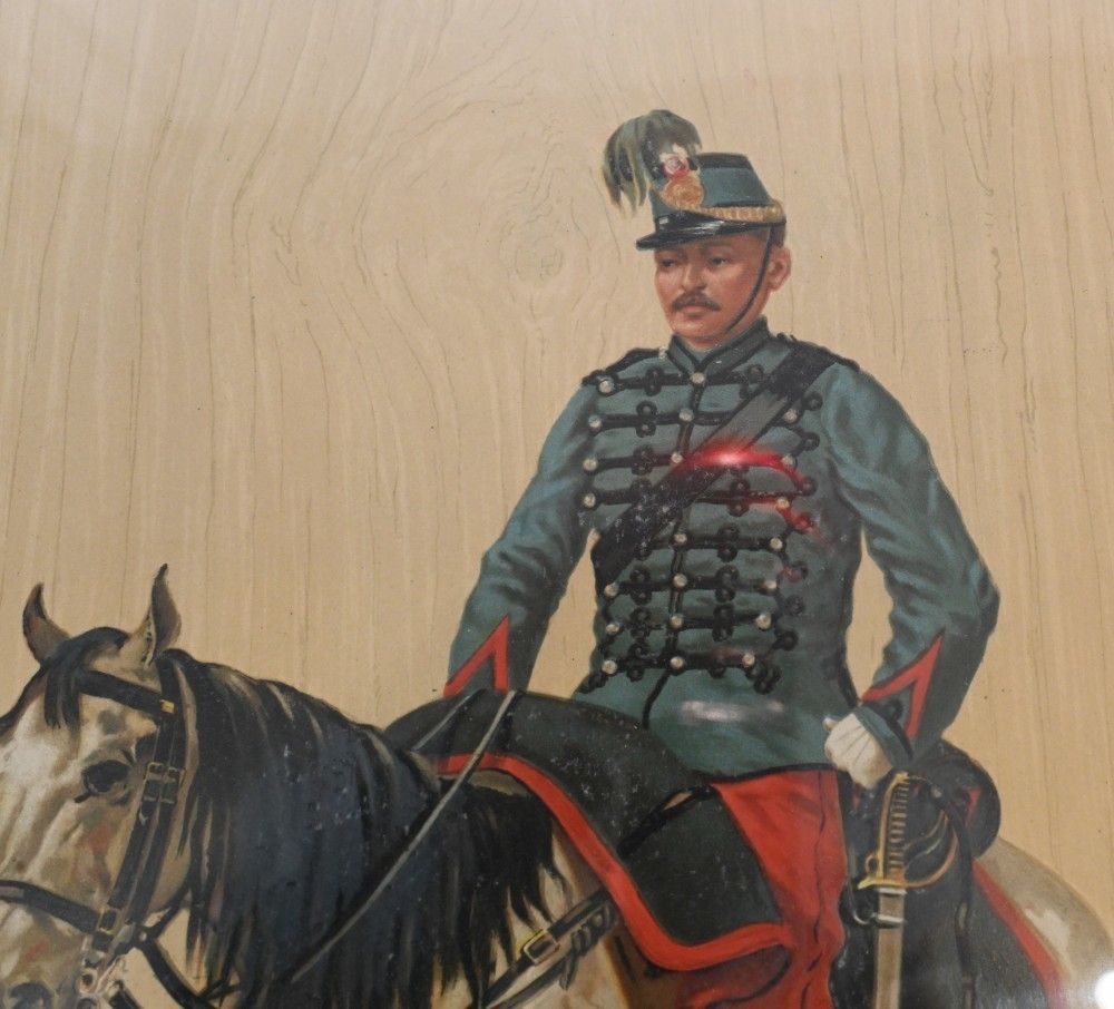 Set French Prints Soldiers Horseback Cavalry Legras Paris photo furniture