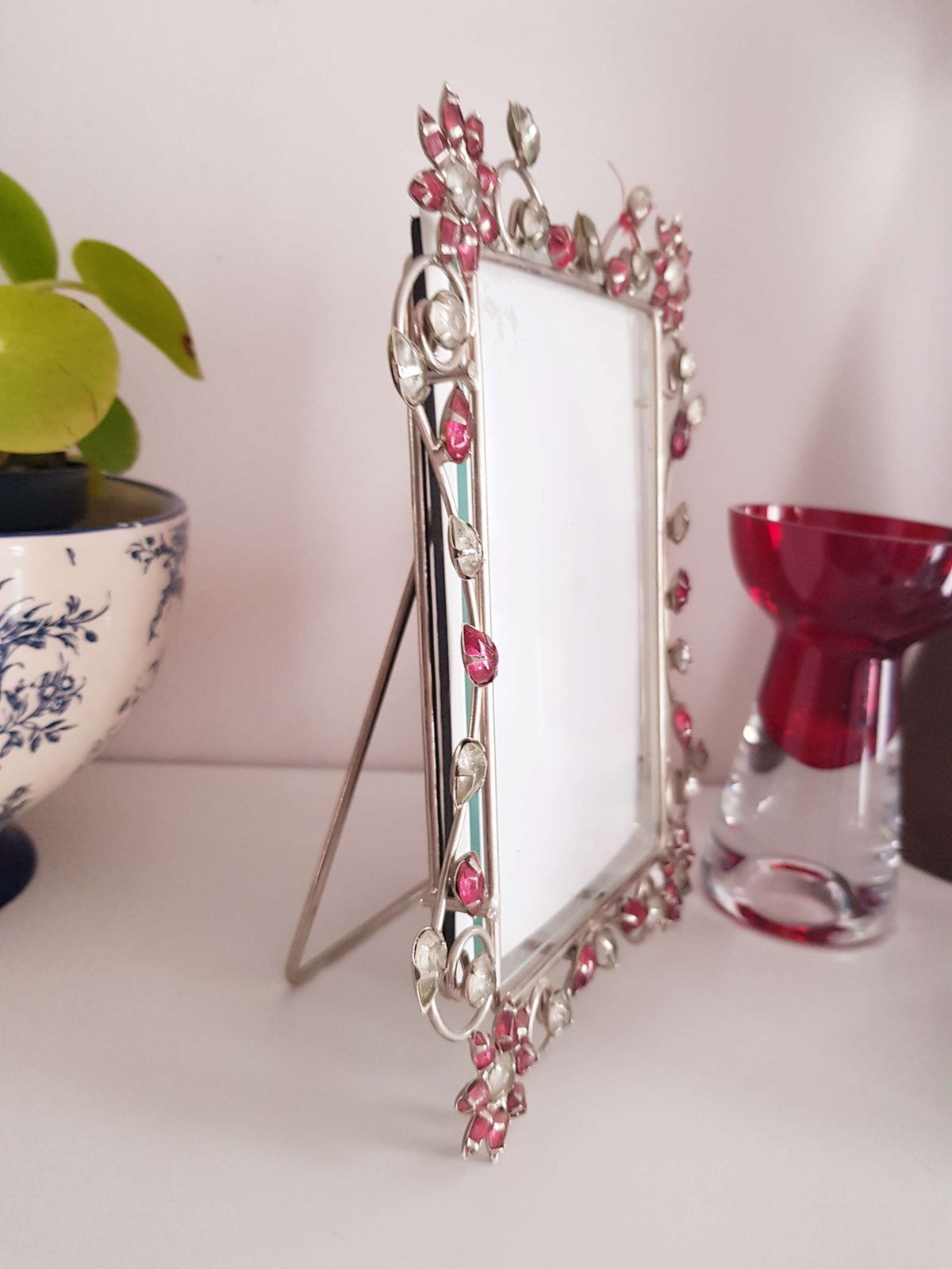 Ornate, Beaded Photograph Or Picture Frame photo furniture