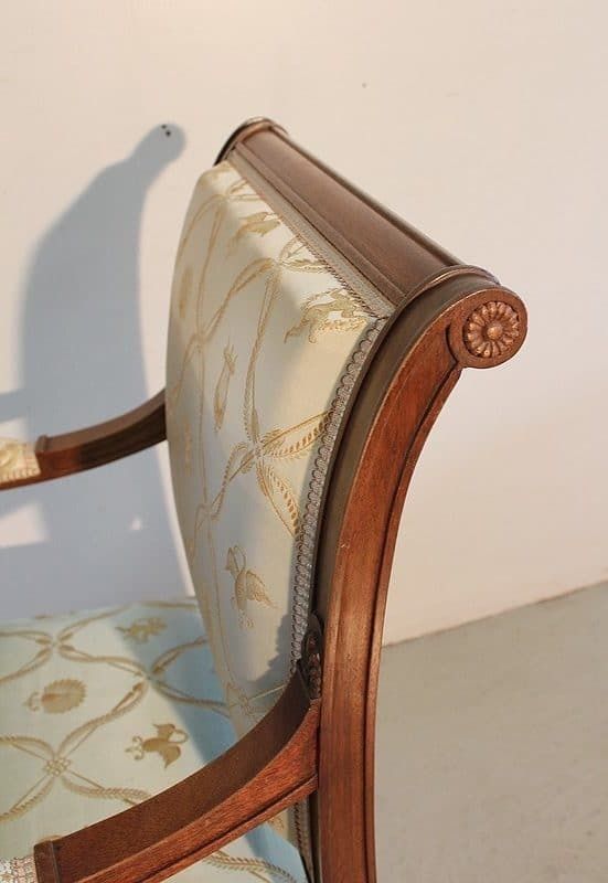 2075.45 Suite Of 3 Mahogany Armchairs, Louis XVI Style – Mid 20th Century photo