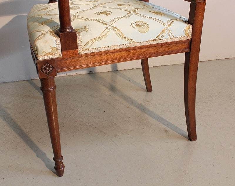 photo vinterior Suite Of 3 Mahogany Armchairs, Louis XVI Style – Mid 20th Century