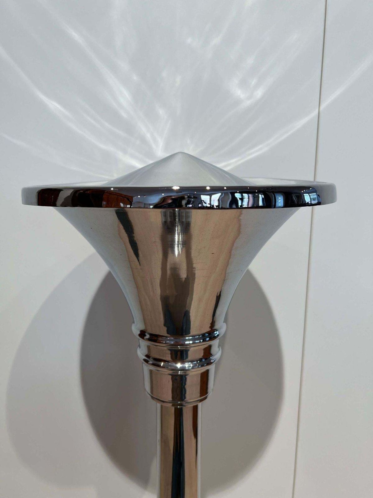 photo furniture Art Deco Standing Ashtray, Polished And Chromed Metal, Switzerland, Circa 1930