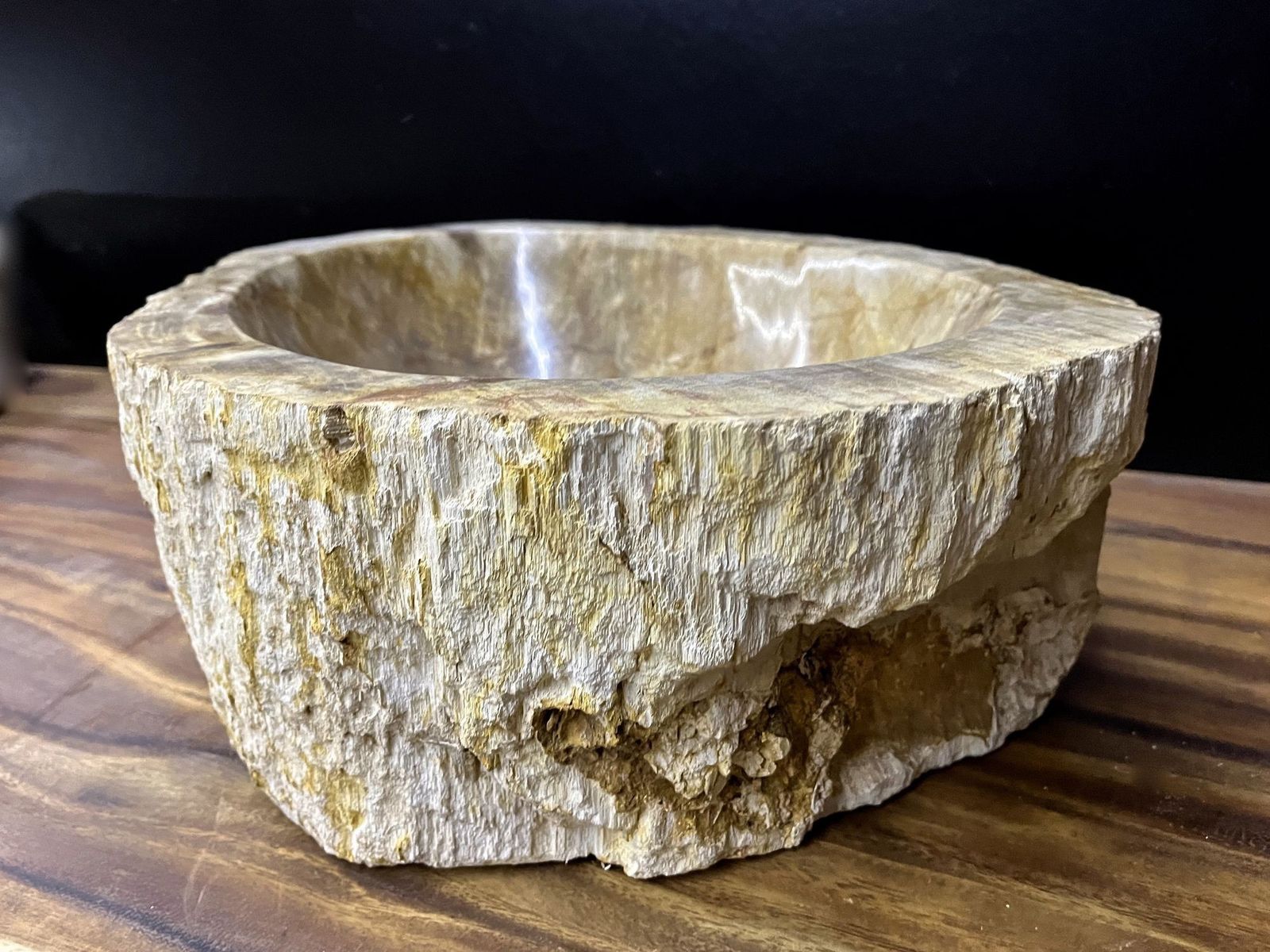 Petrified Wood Sink In Beige/ Brown/ Grey Tones  Organic Modern, Top Quality photo Home Decor