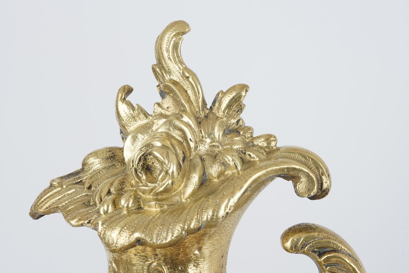 Pair Of Louis XV Style Bronze Chenets By Charles Casier photo for sale