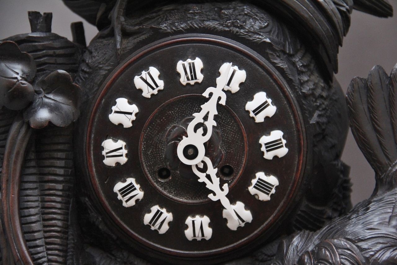 photo furniture 19th Century Black Forest Mantel Clock