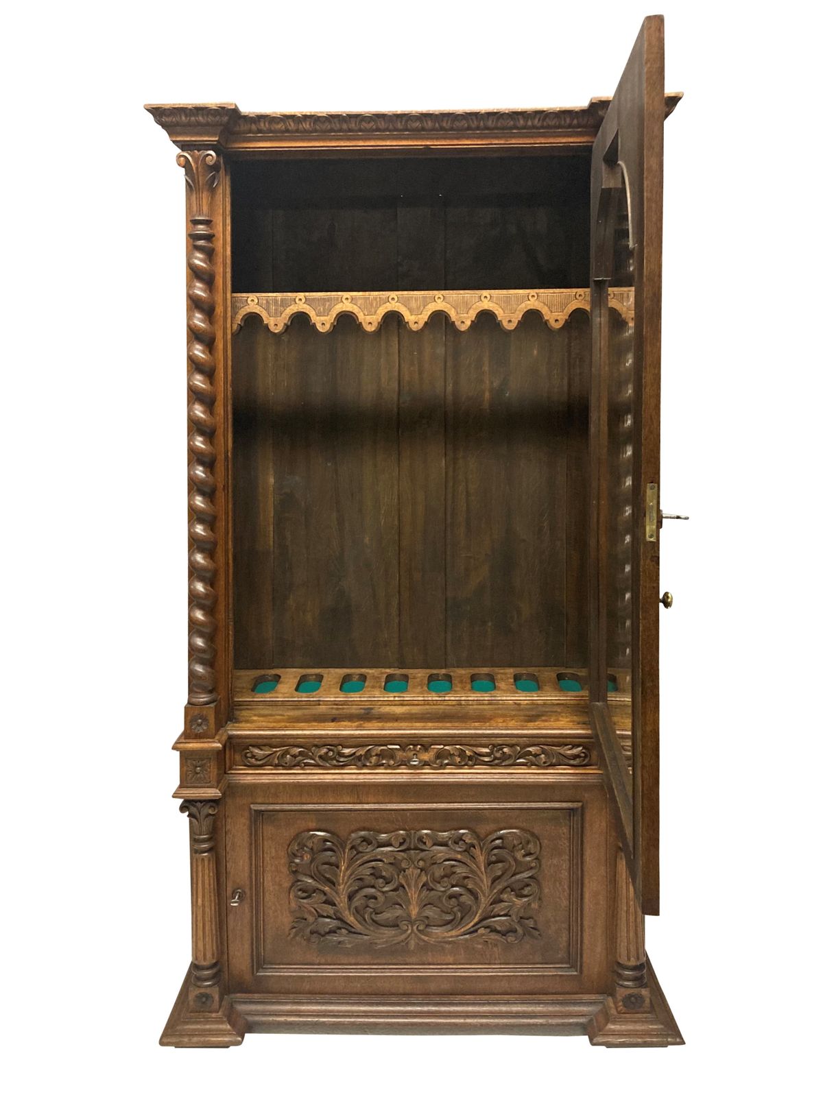 An English XIX Century Gun Cabinet In The Romanesque Manner photo buy
