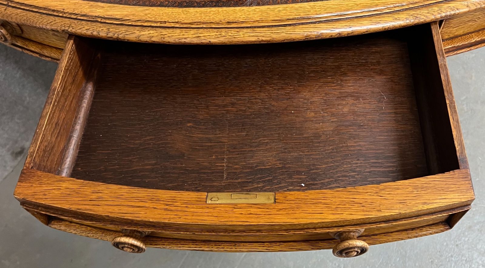Unusual Oval Victorian Oak Drum Table photo Furniture