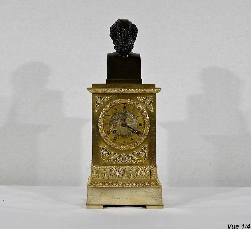 Clock In Gilt Bronze, Stamped A. Destape   Early 19th Century photo Home Decor