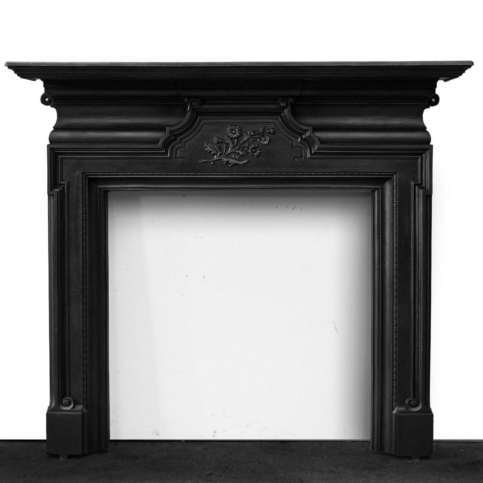 Antique Cast Iron Fireplace Surround
