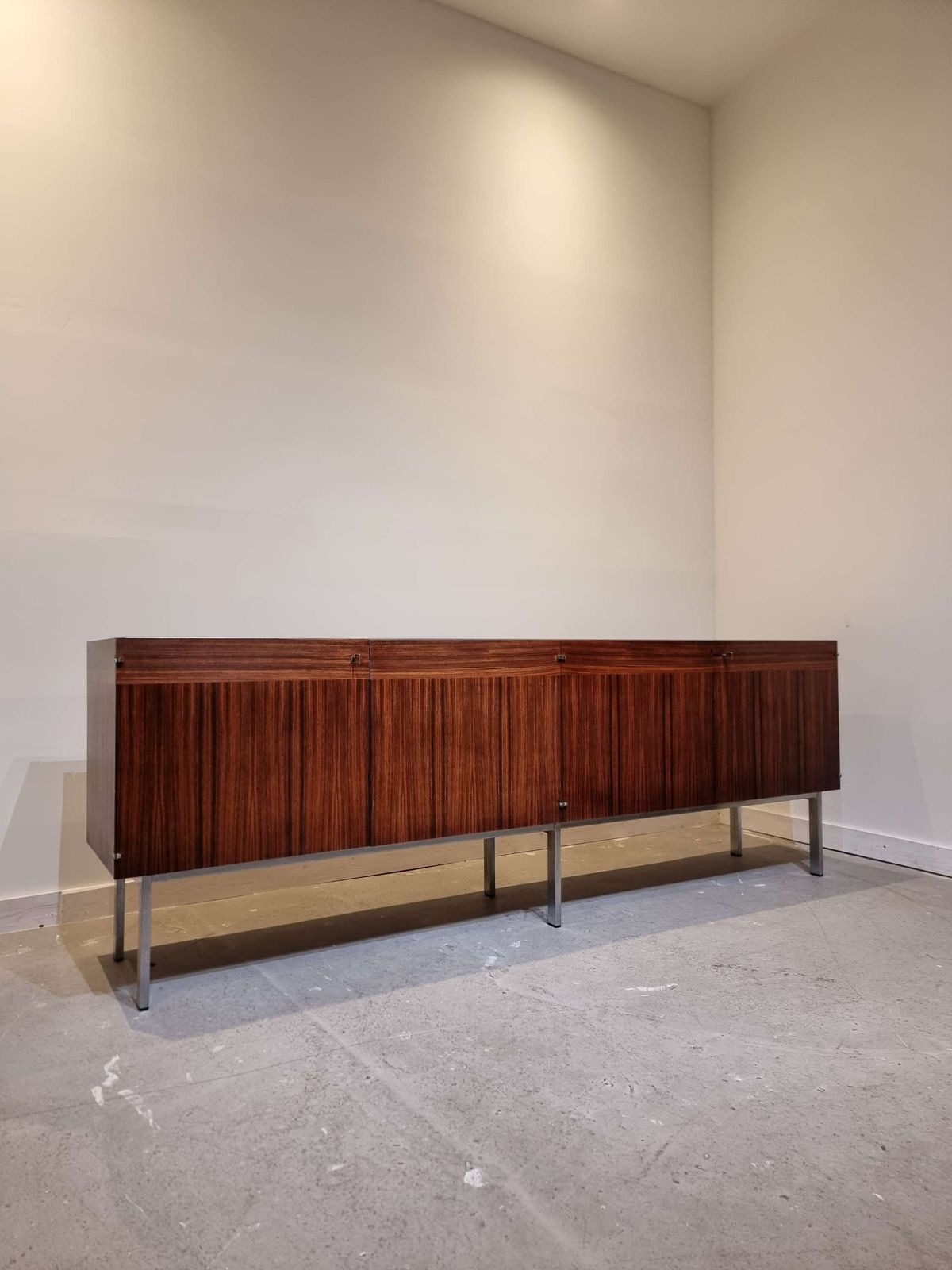 Rosewood Sideboard With Travertine Top By Etienne Fermigier 1961 France photo furniture
