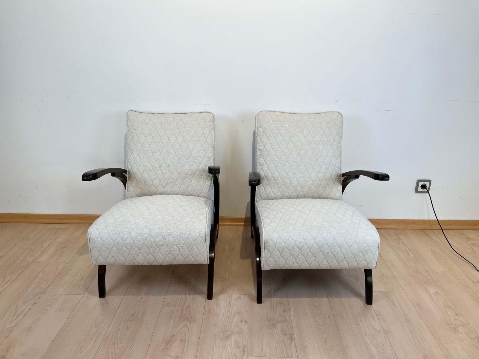 Art Deco Lounge Chairs By J. Halabala, Czech Republic, Circa 1930 photo for sale